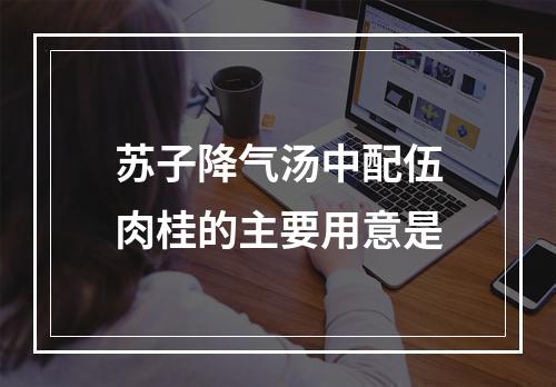 苏子降气汤中配伍肉桂的主要用意是