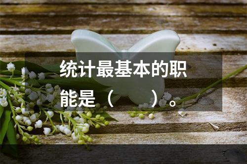 统计最基本的职能是（　　）。