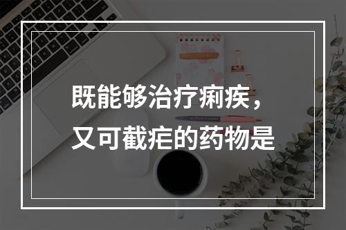 既能够治疗痢疾，又可截疟的药物是