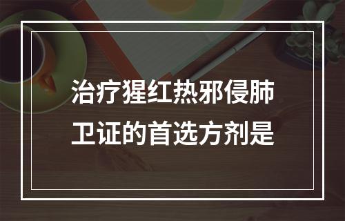 治疗猩红热邪侵肺卫证的首选方剂是