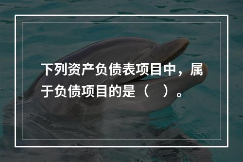 下列资产负债表项目中，属于负债项目的是（　）。