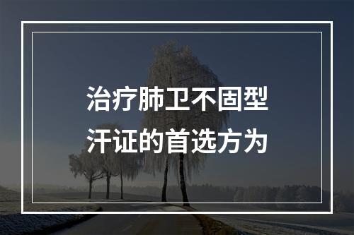 治疗肺卫不固型汗证的首选方为