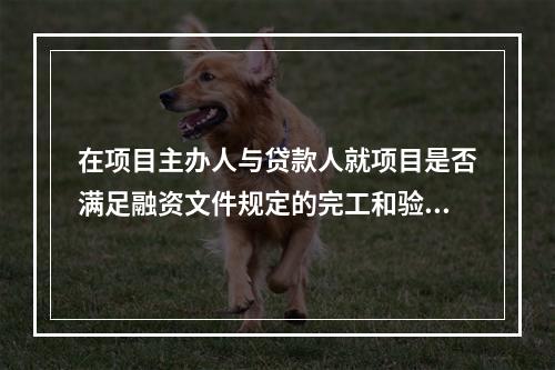 在项目主办人与贷款人就项目是否满足融资文件规定的完工和验收标