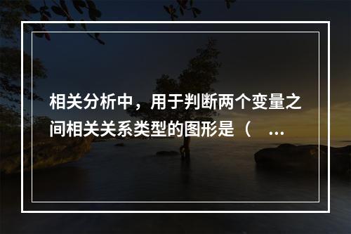 相关分析中，用于判断两个变量之间相关关系类型的图形是（　　