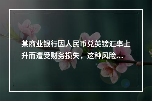 某商业银行因人民币兑英镑汇率上升而遭受财务损失，这种风险属于