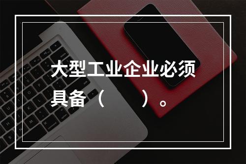 大型工业企业必须具备（　　）。