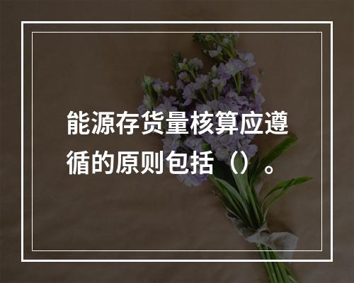 能源存货量核算应遵循的原则包括（）。