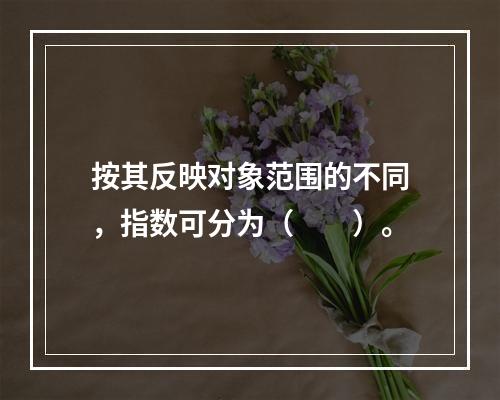 按其反映对象范围的不同，指数可分为（　　）。