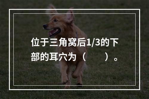 位于三角窝后1/3的下部的耳穴为（　　）。