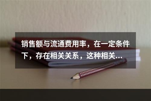 销售额与流通费用率，在一定条件下，存在相关关系，这种相关关