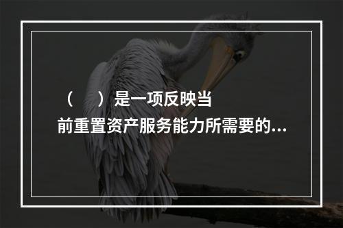 （       ）是一项反映当前重置资产服务能力所需要的金额