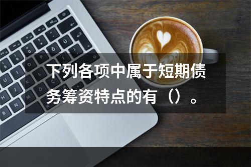 下列各项中属于短期债务筹资特点的有（）。