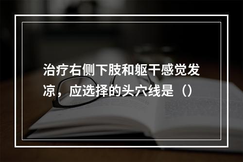 治疗右侧下肢和躯干感觉发凉，应选择的头穴线是（）