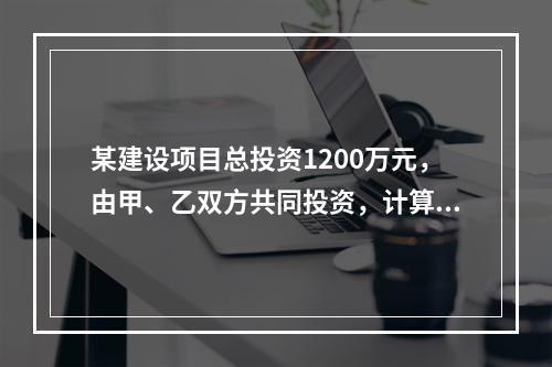 某建设项目总投资1200万元，由甲、乙双方共同投资，计算期为