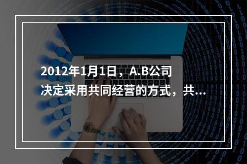 2012年1月1日，A.B公司决定采用共同经营的方式，共同出