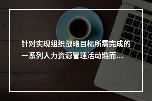 针对实现组织战略目标所需完成的一系列人力资源管理活动链而设