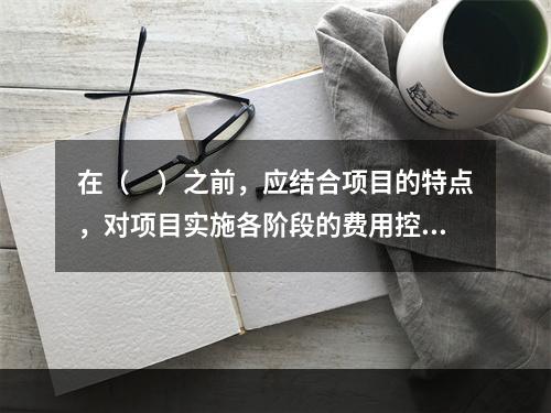 在（　）之前，应结合项目的特点，对项目实施各阶段的费用控制、