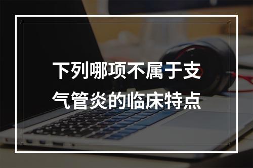 下列哪项不属于支气管炎的临床特点