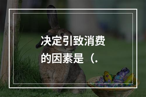 决定引致消费的因素是（.