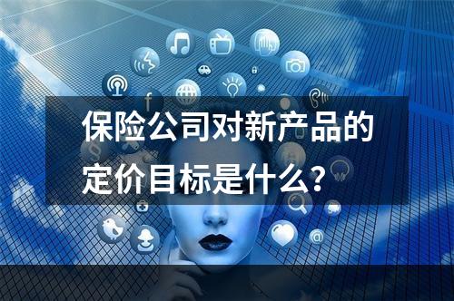 保险公司对新产品的定价目标是什么？