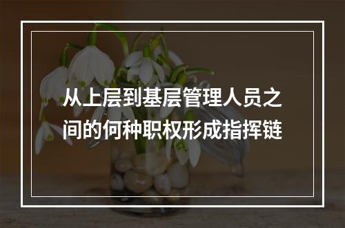 从上层到基层管理人员之间的何种职权形成指挥链