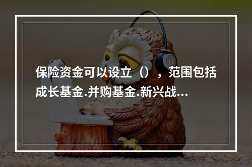 保险资金可以设立（），范围包括成长基金.并购基金.新兴战略产