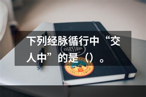 下列经脉循行中“交人中”的是（）。