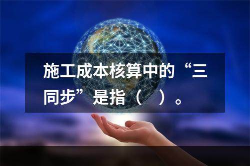 施工成本核算中的“三同步”是指（　）。