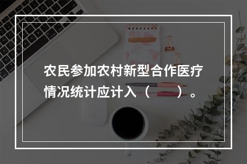 农民参加农村新型合作医疗情况统计应计入（　　）。