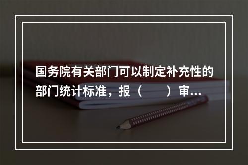 国务院有关部门可以制定补充性的部门统计标准，报（　　）审批。