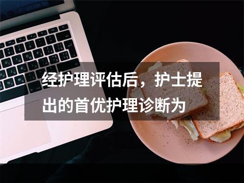 经护理评估后，护士提出的首优护理诊断为