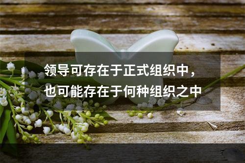 领导可存在于正式组织中，也可能存在于何种组织之中