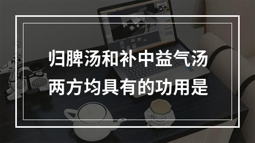 归脾汤和补中益气汤两方均具有的功用是