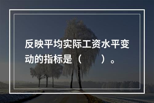 反映平均实际工资水平变动的指标是（　　）。