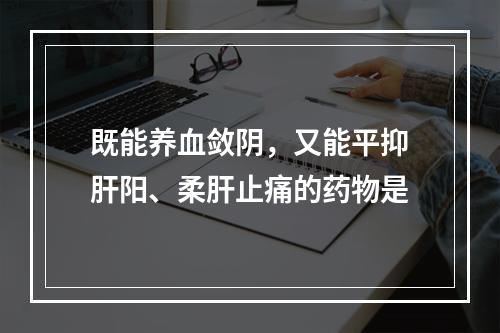 既能养血敛阴，又能平抑肝阳、柔肝止痛的药物是