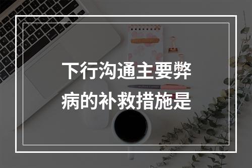 下行沟通主要弊病的补救措施是