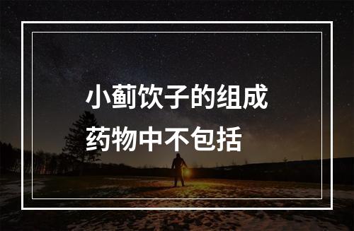 小蓟饮子的组成药物中不包括