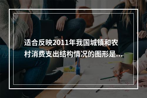 适合反映2011年我国城镇和农村消费支出结构情况的图形是（