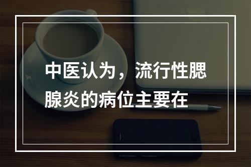 中医认为，流行性腮腺炎的病位主要在