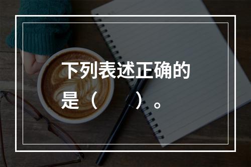 下列表述正确的是（　　）。