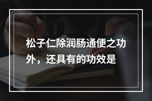 松子仁除润肠通便之功外，还具有的功效是