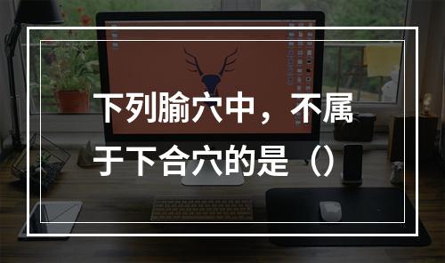 下列腧穴中，不属于下合穴的是（）