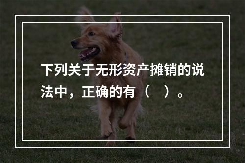 下列关于无形资产摊销的说法中，正确的有（　）。