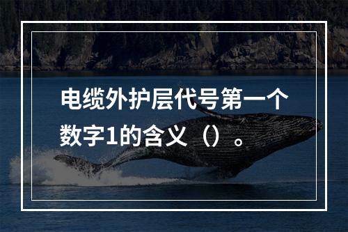 电缆外护层代号第一个数字1的含义（）。