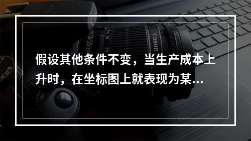 假设其他条件不变，当生产成本上升时，在坐标图上就表现为某种商