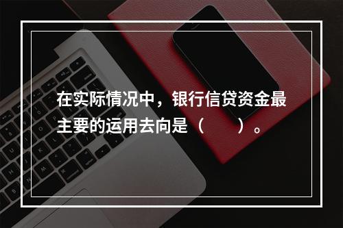 在实际情况中，银行信贷资金最主要的运用去向是（　　）。