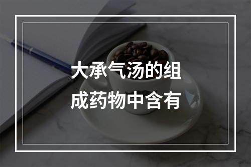 大承气汤的组成药物中含有