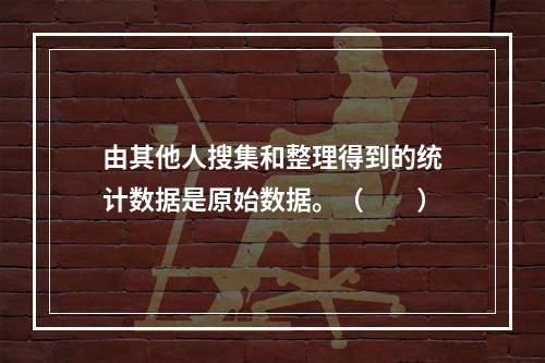 由其他人搜集和整理得到的统计数据是原始数据。（　　）