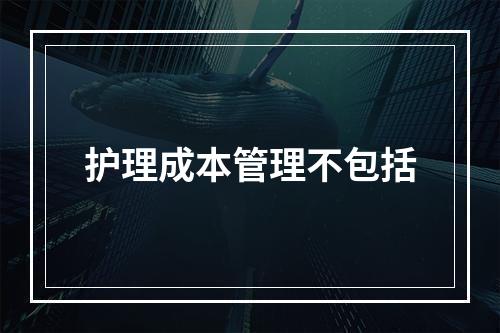 护理成本管理不包括