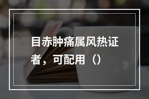 目赤肿痛属风热证者，可配用（）